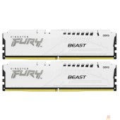 Модуль памяти Оперативная память Kingston Fury Beast KF560C30BWK2-64 DDR5 - Kit 2х32ГБ 6000МГц, DIMM,  White,  Ret