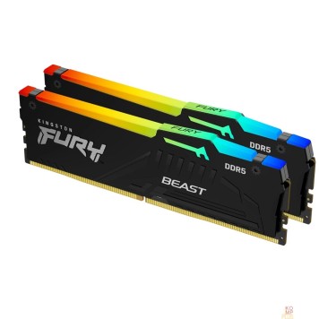 Модуль памяти Kingston 64GB 6000MT/s DDR5 CL36 DIMM (Kit of 2) FURY Beast RGB KF560C36BBE2AK2-64