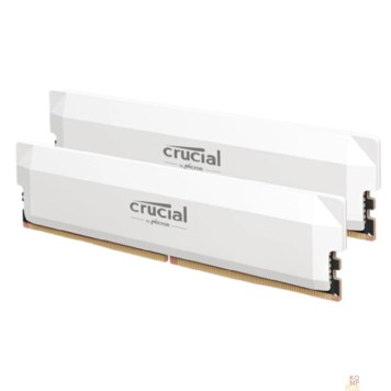 Модуль памяти Crucial Pro Gaming by Micron DDR5-6400 64GB Kit (2x32GB) UDIMM CL40 White 1.35V CP2K32G64C40U5W
