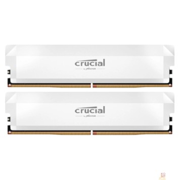 Модуль памяти Crucial Pro Gaming by Micron DDR5-6400 64GB Kit (2x32GB) UDIMM CL40 White 1.35V CP2K32G64C40U5W-1