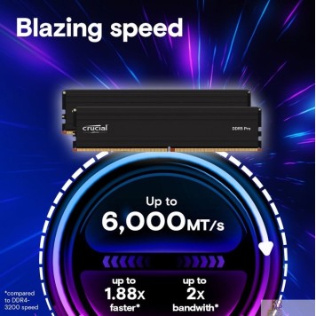 Модуль памяти Crucial 16GB DDR5 5600MHz  UDIMM CP16G56C46U5 Pro Black -1