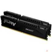 Модуль памяти Kingston 64GB 5600MT/s DDR5 CL40 DIMM (Kit of 2) FURY Beast Black KF556C40BB2K2-64