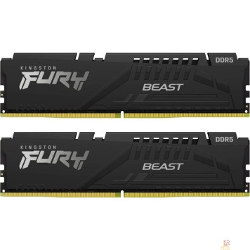 Модуль памяти Kingston 16GB 6000MT/s DDR5 CL30 DIMM (Kit of 2) FURY Beast Black EXPO KF560C30BBEK2-16