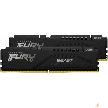 Модуль памяти Kingston 16GB 6000MT/s DDR5 CL30 DIMM (Kit of 2) FURY Beast Black EXPO KF560C30BBEK2-16-2
