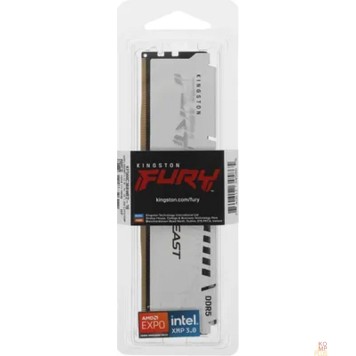 Модуль памяти Kingston DDR5 16GB 6000MHz KF560C36BWE2-16 Fury Beast White Expo RTL PC5-48000 CL36 -2