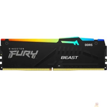 Модуль памяти Kingston DDR5 DIMM 32GB 6400MT/s CL30 FURY Beast RGB KF564C32BBEA-32