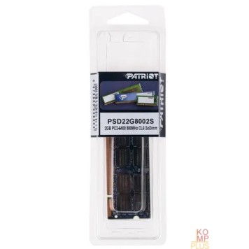 Модуль памяти Patriot DDR2 SODIMM 2GB PSD22G8002S PC2-6400, 800MHz-2