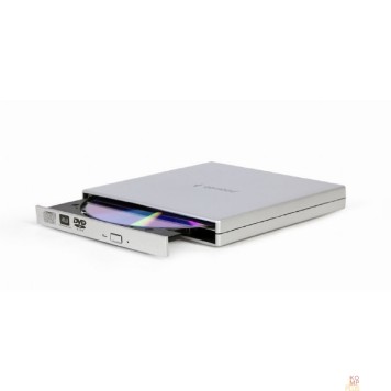 Устройство чтения-записи USB 2.0 Gembird DVD-USB-02-SV пластик, серебро 
