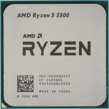 Процессор CPU AMD Ryzen 5 5500 OEM (100-000000457) 3,60GHz, Turbo 4,20GHz, Without Graphics AM4