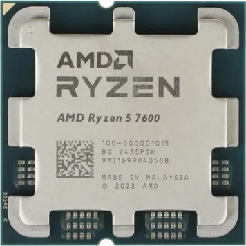 Процессор CPU AMD Ryzen 5 7600 OEM (100-000001015) Raphael, 6C/12T, 3.8/5.1GHz, 32MB, 65W 