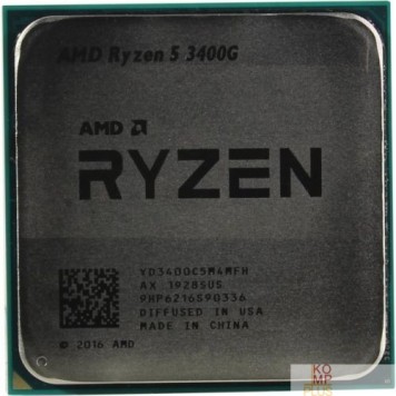 Процессор CPU AMD Ryzen 5 3400G OEM (YD3400C5M4MFH) {3.7GHz up to 4.2GHz/4x512Kb+4Mb, 4C/8T, Picasso, 12nm, 65W, Radeon Vega 11 1400MHz, unlocked, AM4}