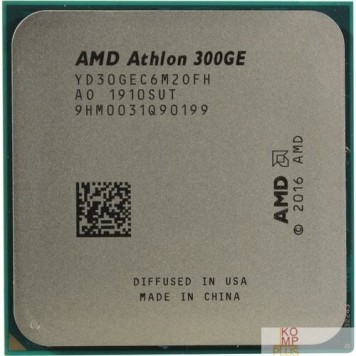 Процессор CPU AMD Athlon (300) PRO 300GE OEM (YD300BC6M2OFH) {(3.4GHz,5MB,35W,AM4) tray, with Radeon Vega Graphics} 