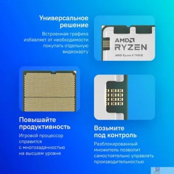 Процессор CPU AMD Ryzen 9 7950X OEM (100-000000514) {4,50GHz, Turbo 5,70GHz, RDNA 2 Graphics AM5}-2