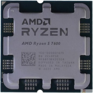 Процессор CPU AMD Ryzen 5 7600 OEM (100-000001015) {Raphael, 6C/12T, 3.8/5.1GHz, 32MB, 65W} 