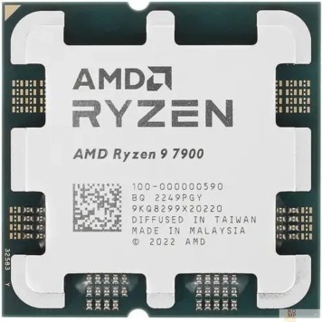 Процессор CPU AMD Ryzen 9 7900 OEM (100-000000590) {3,7Гц 5,4ГГц Turbo AM5 65W}