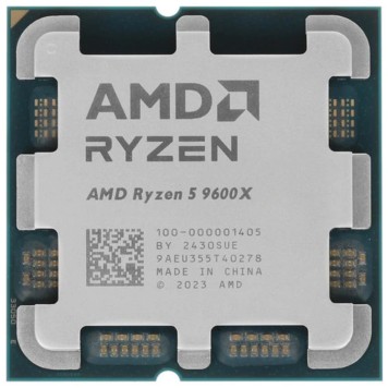 Процессор CPU AMD Ryzen 5 9600X OEM  (100-000001405) Base 3,90GHz, Turbo 5,40GHz, GPU Radeon Graphics, L3 32Mb, TDP 65W, AM5