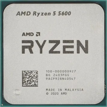 Процессор CPU AMD Ryzen 5 5600 OEM (100-000000927)  3,50GHz, Turbo 4,40GHz, Without Graphics AM4