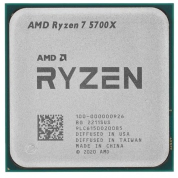 Процессор CPU AMD Ryzen 7 5700X OEM (100-000000926)  3,40GHz, Turbo 4,60GHz, Without Graphics AM4