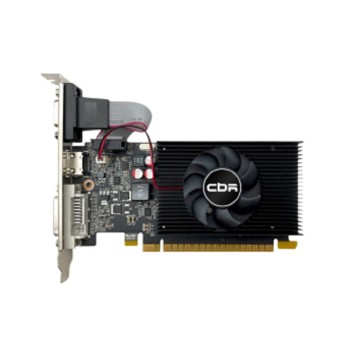 Видеокарта CBR GT710 2Gb DDR3, 64bit, 954Mhz, 1*HDMI + 1*DVI + 1*VGA, 29W, Ret VGA-STX710-2G-RTL