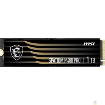 Видеокарта Твердотельный накопитель SSD MSI 1TB PCIe 4.0 NVMe M.2 SPATIUM M480 PRO 