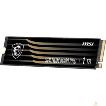 Видеокарта Твердотельный накопитель SSD MSI 1TB PCIe 4.0 NVMe M.2 SPATIUM M480 PRO -1