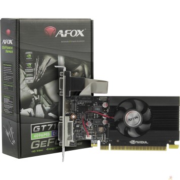 Видеокарта Видеокарта AFOX GT710 4GB DDR3 VGA/DVI/HDMI (AF710-4096D3L7-V1) RTL 