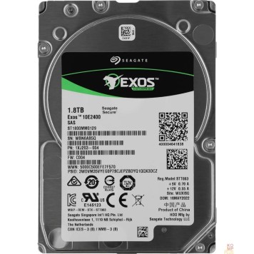 Жесткий диск 1.8TB Seagate Enterprise Performance Exos 10E2400 (ST1800MM0129) {SAS 12Gb/s, 10 000 prm, 256 mb buffer, 2.5