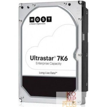 Жесткий диск 6Tb Western Digital Ultrastar DC HDD Server 7K6 (3.5’’, 6TB, 256MB, 7200 RPM, SAS 12Gb/s, 512E SE), HUS726T6TAL5204