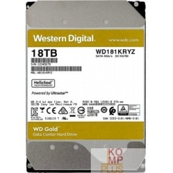 Жесткий диск 18TB WD Gold  (WD181KRYZ) {SATA III 6 Gb/s, 7200 rpm, 512Mb buffer}-1