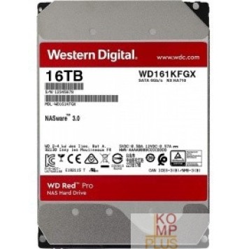 Жесткий диск 16TB WD Red Pro (WD161KFGX) {Serial ATA III, 7200- rpm,512Mb, 3.5