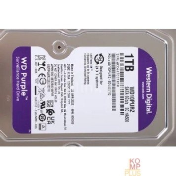 Жесткий диск 1TB WD Purple (WD11PURZ) {Serial ATA III, 5400- rpm, 64Mb, 3.5