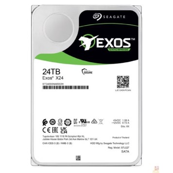 Жесткий диск 24TB Seagate Exos X24 (ST24000NM002H) {SATA 6Gb/s, 7200 rpm, 512mb buffer, 3.5