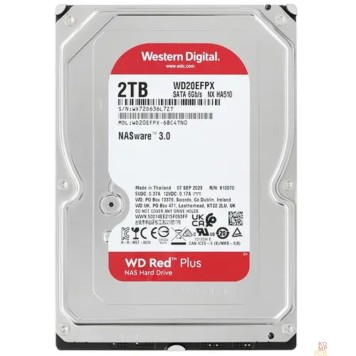 Жесткий диск 2TB WD Red Plus (WD20EFPX) {Serial ATA III, 5400- rpm, 64Mb, 3.5