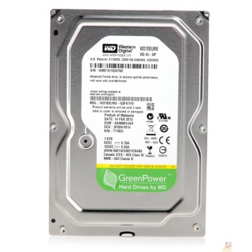 Жесткий диск 1TB WD AV-GP Video Surveillance 5400 RPM 64mb SATA3 WD10EURX RECERTIFIED HDD-1
