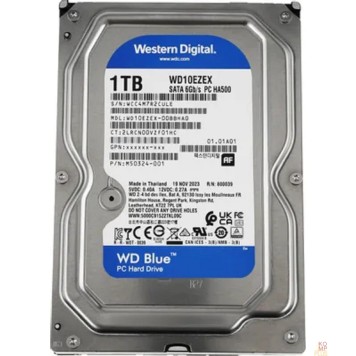 Жесткий диск 1TB WD Blue (WD10EZEX) {Serial ATA III, 7200 rpm, 64Mb buffer}