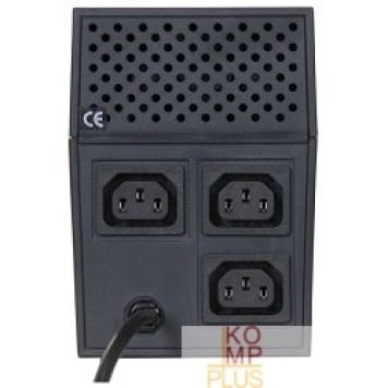 ИБП PowerCom Raptor RPT-600A ИБП {600 ВА/ 360 Вт, AVR, 3 xC13 с резервным питанием} (792801)-1