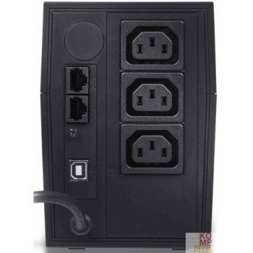ИБП PowerCom Raptor RPT-800AP ИБП {800 ВА/ 480 Вт, AVR, USB, RJ11/RJ45, 3 xC13 с резервным питанием} (792811)-1
