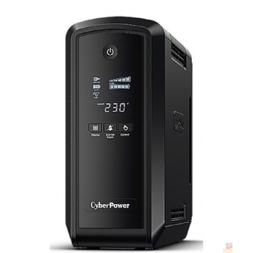 ИБП CyberPower CP900EPFCLCD ИБП {Line-Interactive, Tower, 900VA/540W USB/RJ11/45/USB charger A (6 EURO), 12В/9 Ач х 1}