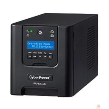 ИБП CyberPower PR750ELCD ИБП {Line-Interactive, Tower, 750VA/675W USB/RS-232/EPO/SNMPslot (6 IEC С13), 12В/7 Ач х 2}