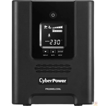 ИБП CyberPower PR2200ELCDSL ИБП {Line-Interactive, Tower, 2200VA/1980W USB/RS-232/EPO/SNMPslot (8 IEC С13, 1 IEC C19), 12В/9 Ач х 4}-2