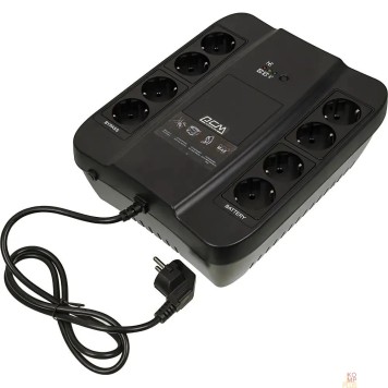 ИБП PowerCom Spider SPD-650N ИБП {OffLine, 650VA/390W, Tower, 8xEURO: 4 с резервным питанием, 4 с фильтрацией} (332714)-1