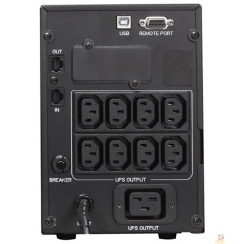 ИБП PowerCom Smart King Pro+ SPT-2000-II LCD ИБП {Line-Interactive, 2000VA/1600W, Tower, 8 xC13 + 1 xC19, USB, SNMP Slot} (1152568)-2