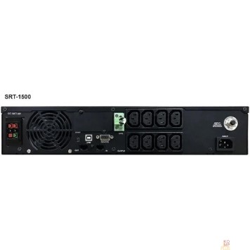 ИБП PowerCom SMART RT SRT-1500A LCD ИБП {Line-Interactive, 1500VA / 1350W, Rack/Tower, IEC, Serial+USB, SmartSlot, подкл. доп. батарей} (1157679)-2