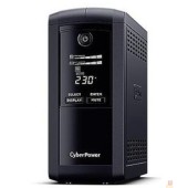 ИБП CyberPower VP700ELCD ИБП {Line-Interactive, Tower, 700VA/390W USB/RS-232/RJ11/45  (4 EURO), 12В/7 Ач х 1}