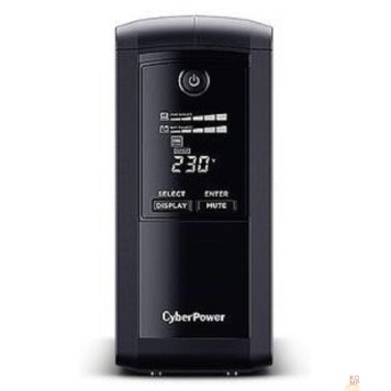 ИБП CyberPower VP700ELCD ИБП {Line-Interactive, Tower, 700VA/390W USB/RS-232/RJ11/45  (4 EURO), 12В/7 Ач х 1}-1