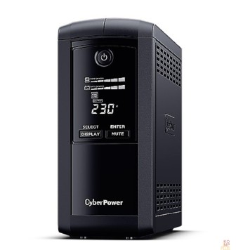 ИБП CyberPower VP700EILCD ИБП {Line-Interactive, Tower, 700VA/390W USB/RS-232/RJ11/45  (6 IEC С13), 12В/7 Ач х 1}
