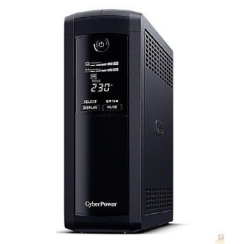 ИБП CyberPower VP1600EILCD ИБП {Line-Interactive, Tower, 1600VA/960W USB/RS-232/RJ11/45  (4 + 4 IEC С13), 12В/9 Ач х 2}