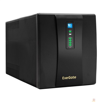 ИБП Exegate EP285490RUS ИБП ExeGate SpecialPro UNB-1200.LED.AVR.4SH.USB <1200VA/750W,LED, AVR, 4*Schuko, USB, Black>
