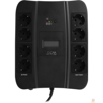 ИБП PowerCom Spider SPD-550U LCD USB ИБП {Line-Interactive, 550VA / 330W, 8xEURO: 4 с резервным питанием, 4 с фильтрацией, USB/USB-порт зарядки 2.4 А} (1456259)-2
