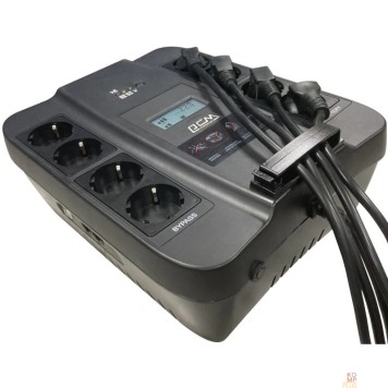 ИБП PowerCom Spider SPD-1100U LCD USB ИБП {Line-Interactive, 1100VA / 605W, 8xEURO: 4 с резервным питанием, 4 с фильтрацией, USB/USB-порт зарядки 2.4 А} (1452054)-1